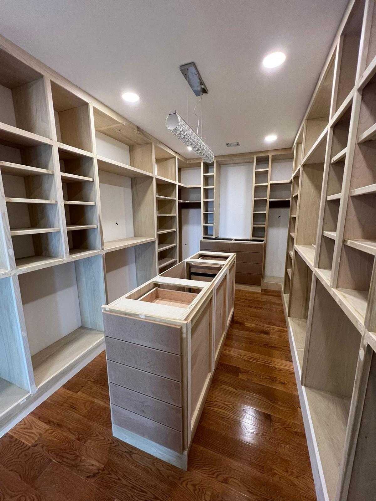 Custom Walk-In Closet Installation