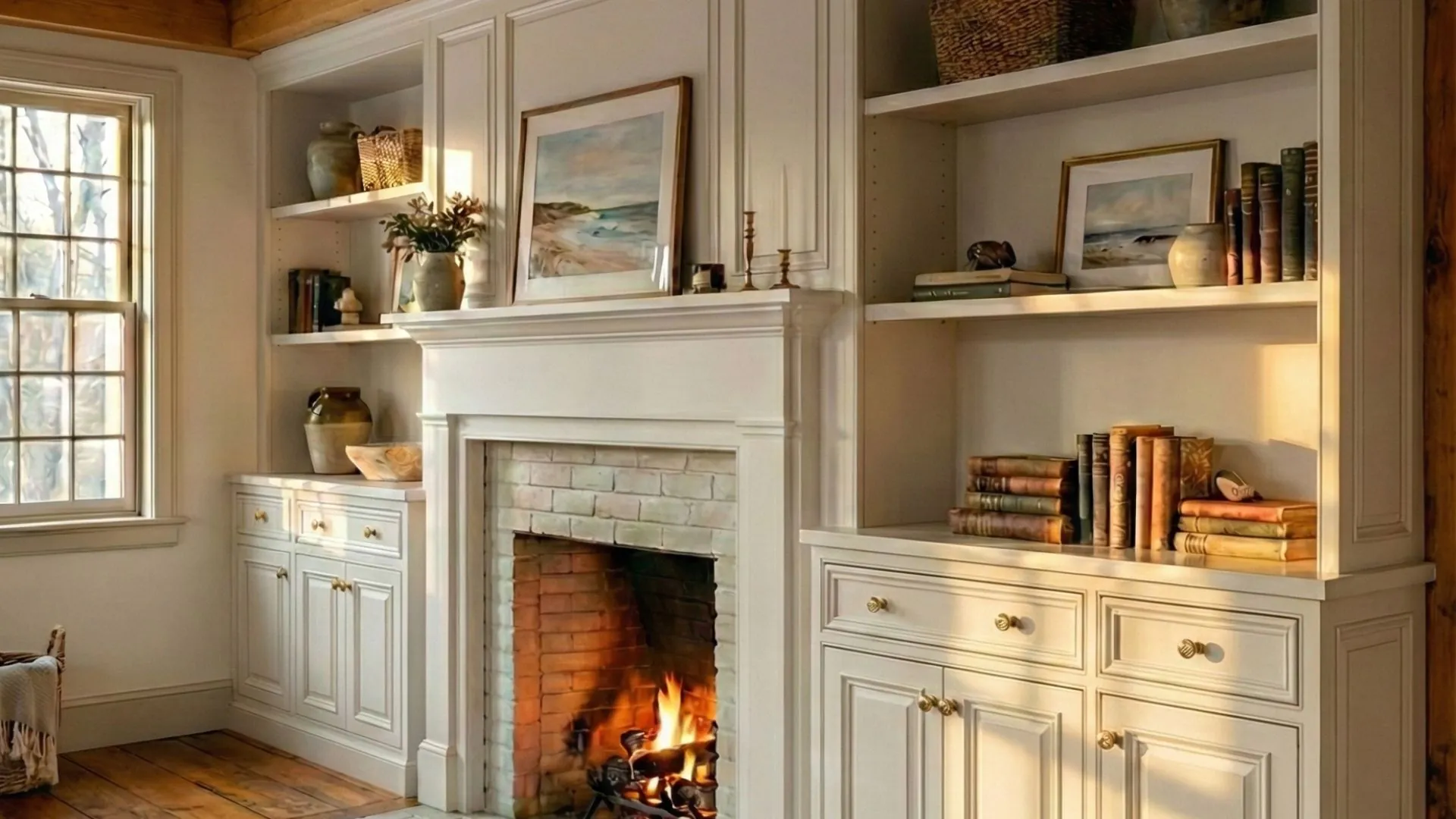 The Asticou Hotel: common area with installed millwork